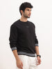 Classic Contrast Sleeve Sweatshirt | Black