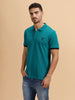 Contrast Sleeve Slim Fit T-Shirt | Teal