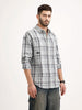 Textured Oversized Fit Double Pocket Shirt | Grey