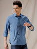 Solid Sleek Blue Slim Fit Shirt