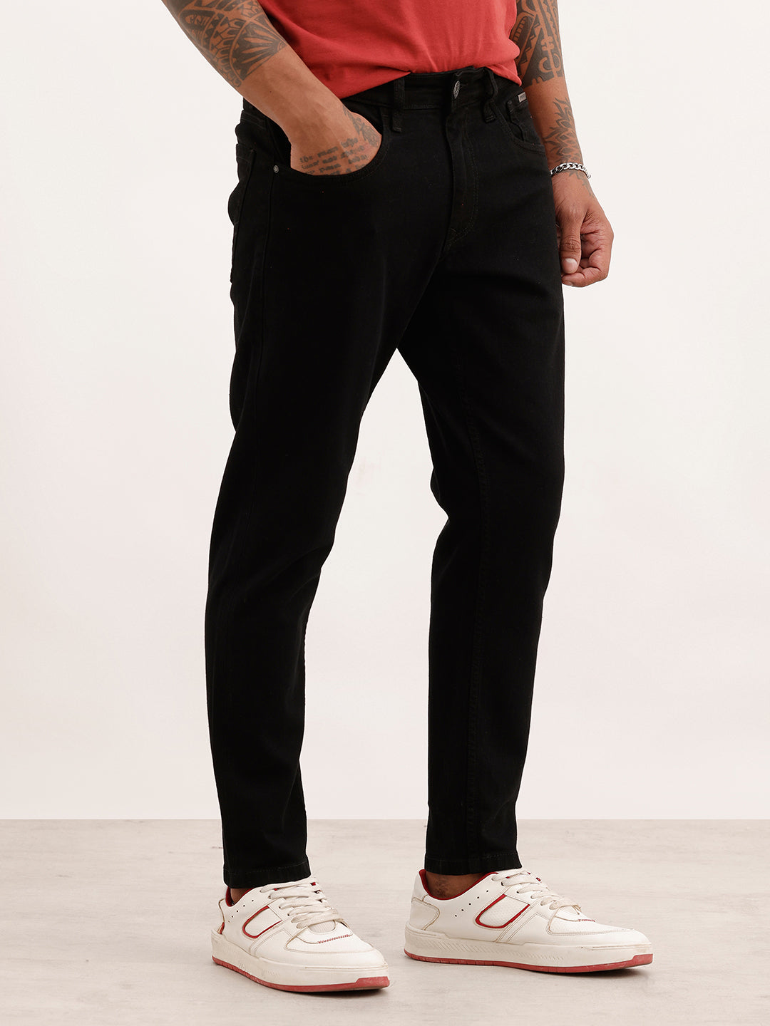 Solid Slim Crop Denim Jeans | Black | WJN0200SL2234S