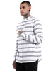 Premium Grey And White Striped Shirt