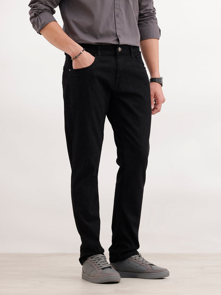 Slim Fit Stretchable Jeans | Black