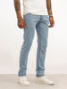 Washed Solid Slim Fit Jeans | Light Blue | WJN100SL7611W
