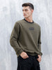 Wrogn Comfort Fit Graphic Sweatshirt | Olive