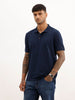 Solid Slim Fit Polo T-Shirt | Navy Blue