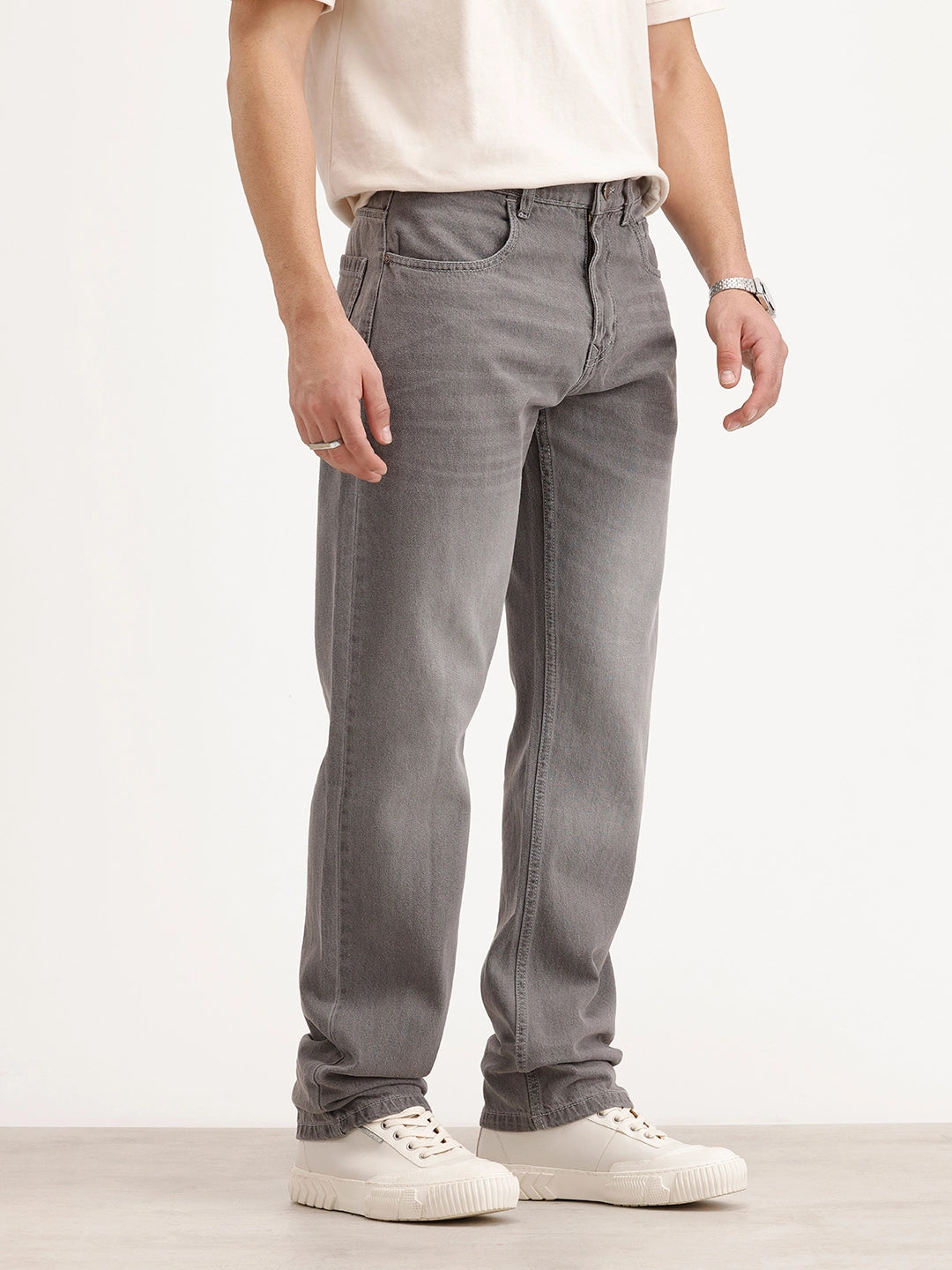 Anti Fit Faded Denim Jeans | Grey
