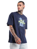 Urban Navy Chest Printed T-Shirt