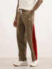 Classic Side Stripe Loose Fit Track Pant | Khaki