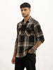 Classic Slim Fit Checkered Shirt | Black