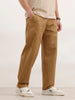 Loose Fit Solid Trouser | Khaki