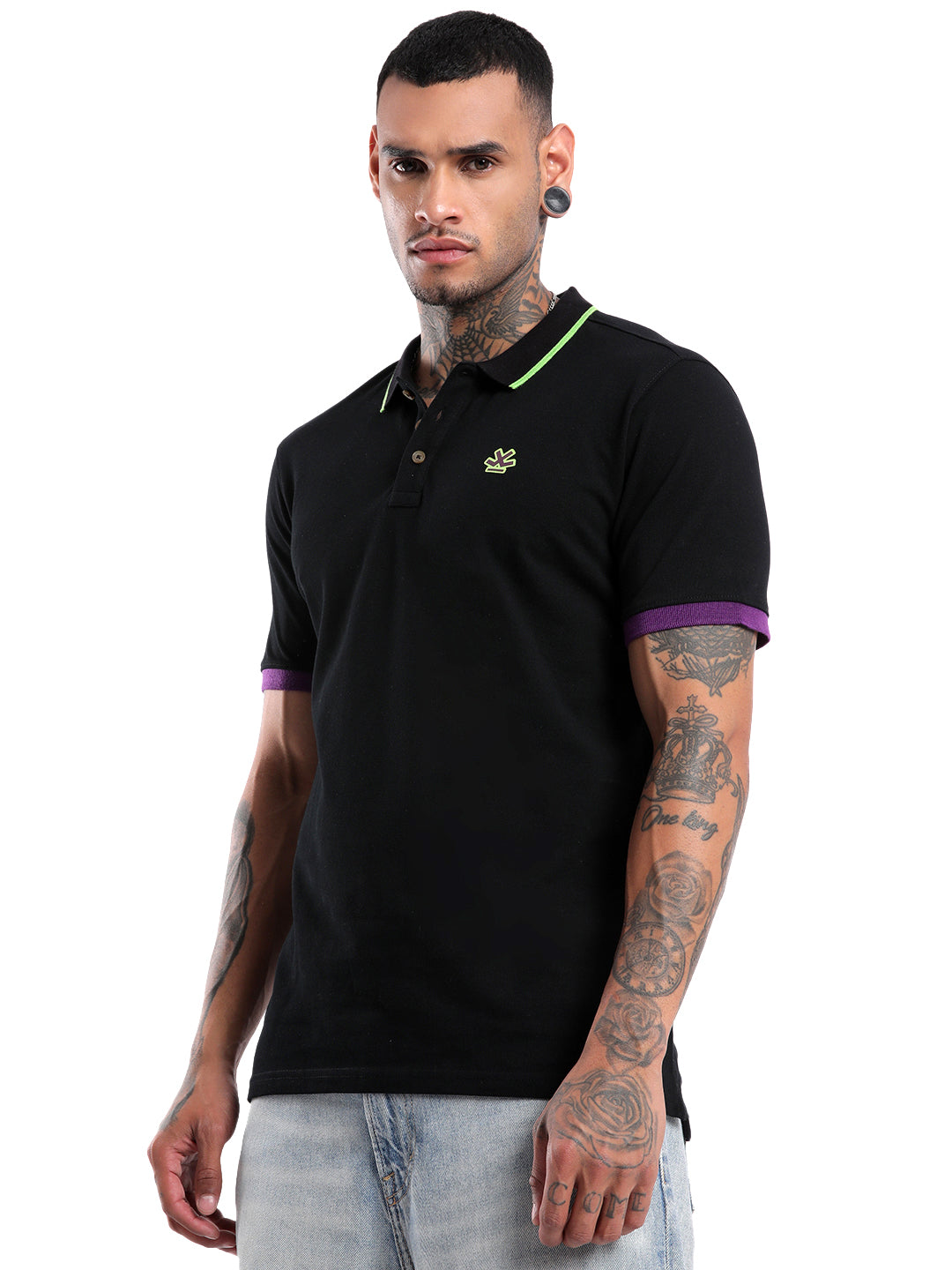 Timeless Black Tipping Polo T-Shirt