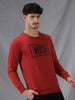 Wrogn in Red Printed Sweatshirt