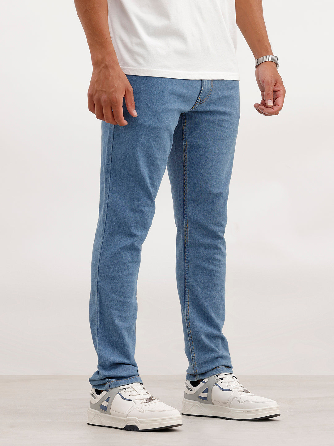 Solid Slim Fit Denim Jeans | Blue