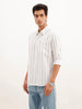 Regular Fit Full Sleeve Striped Shirt | White