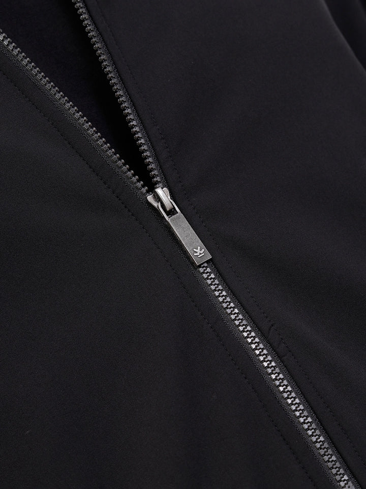 Striped Rib Slim Fit Bomber Jacket  |  Black