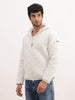Solid Regular Fit Hooded Puffer Jacket | White