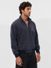 Oversized Corduroy Zipper Jacket | Grey | WTJK6323M