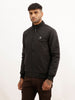 Solid Regular Fit Zipper Jacket | Black