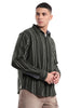 Elite Olive Full Sleeve Striped Shirt