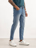Washed Skinny Crop Denim Jeans | Light Blue
