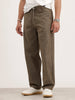 Loose Fit Linen Blend Parachute Trouser | Brown