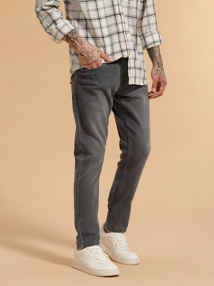 Faded Slim Fit Jeans | Light Grey