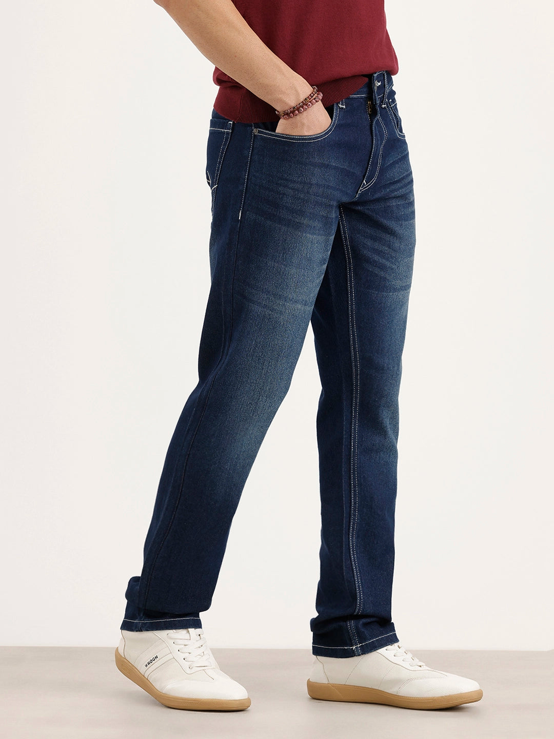 Straight Fit Denim Jeans | Blue