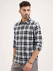 Regular Fit Checkered Shirt | Light Blue