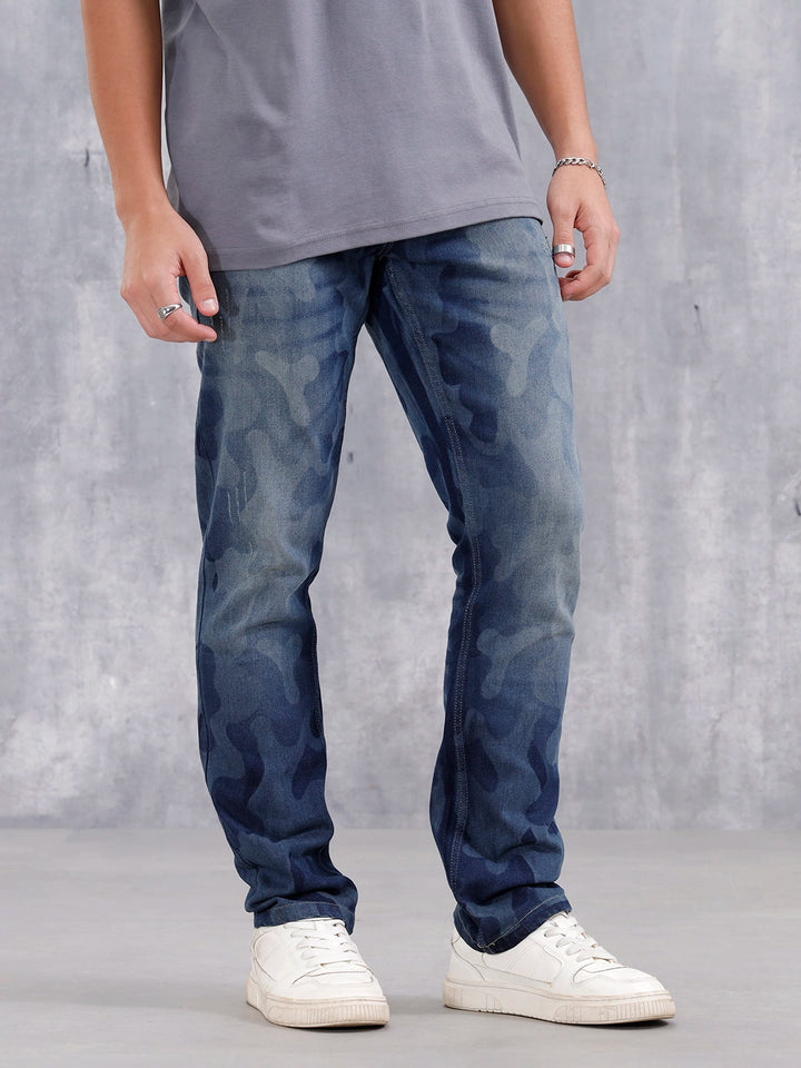 Men's Casual Straight Fit Jeans | Dark Stone