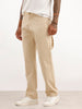 Solid Straight Fit Carpenter Trouser | Beige