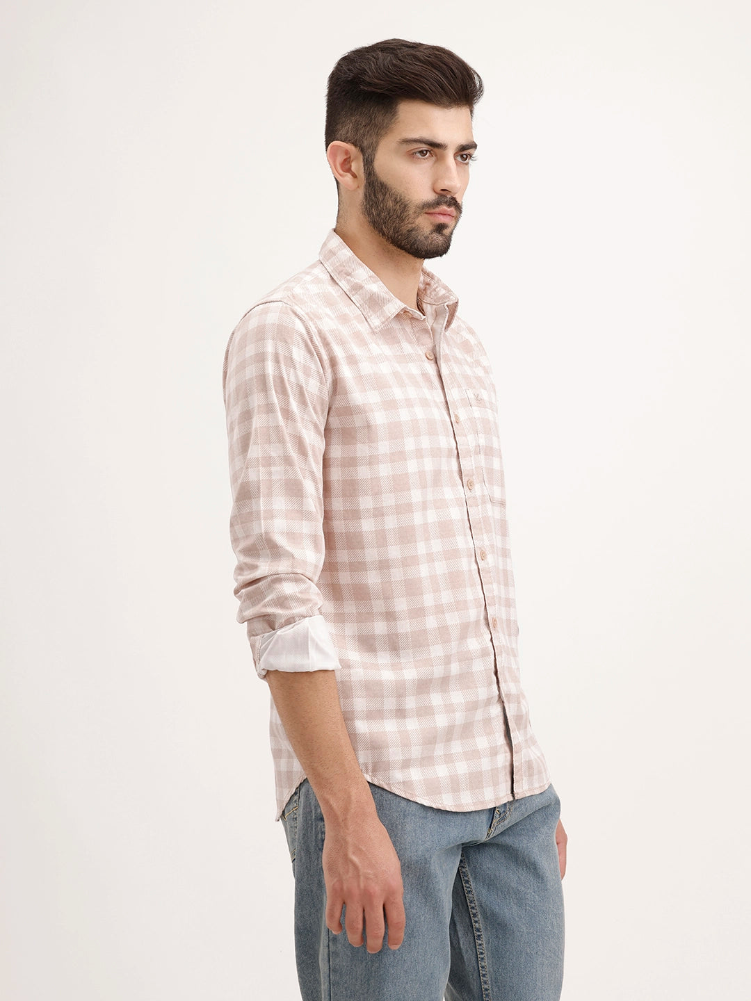 Classic Regular Fit Striped Shirt | Pink