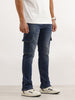 Classic Straight Fit Cargo Jeans | Light Blue