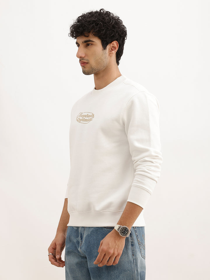Classic Placement Printed Sweatshirt | Off White