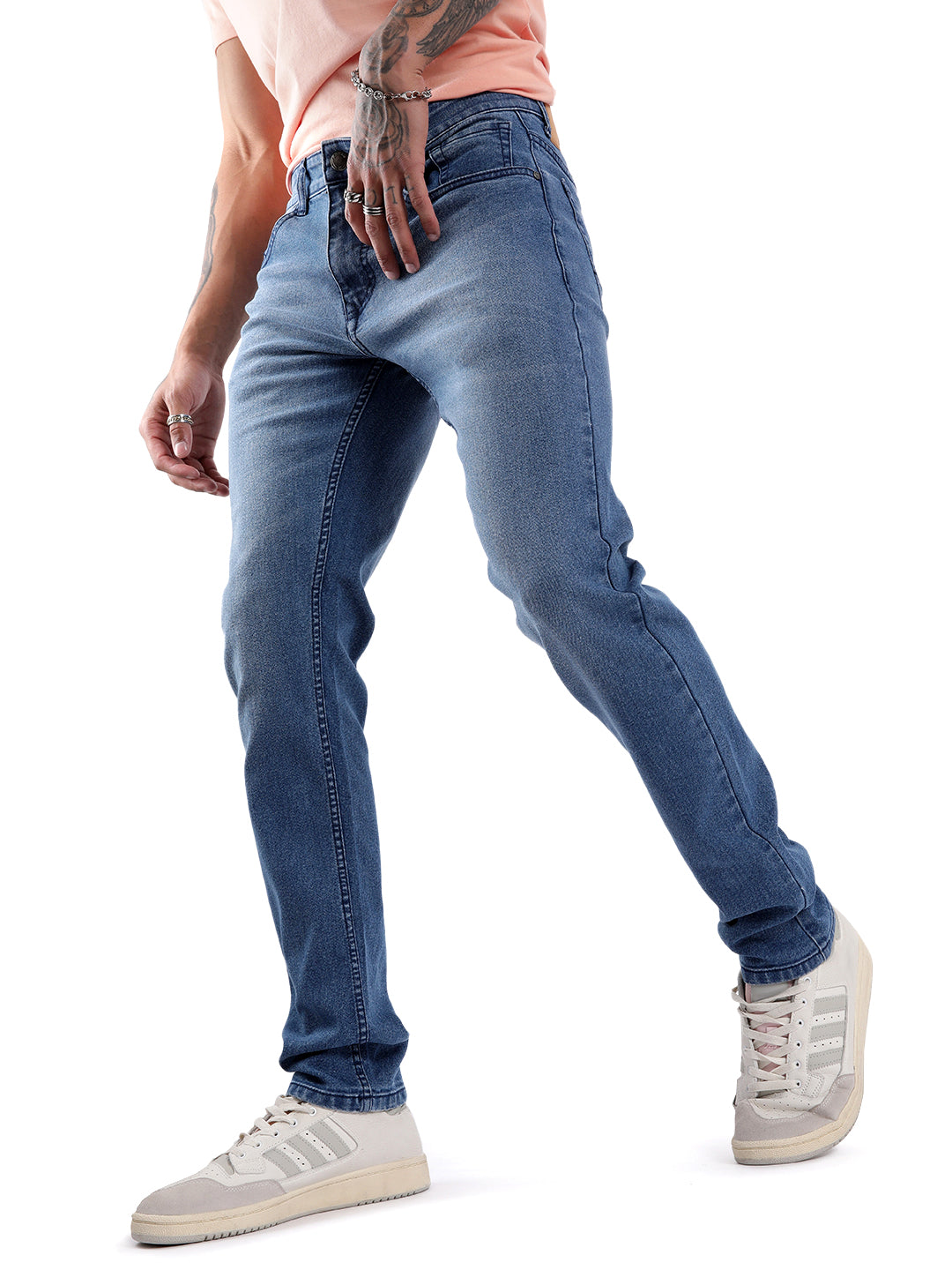 Casual Blue Slim Fit Denim Jeans