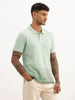 Classic Placement Printed Polo T-Shirt | Green | WWTS357F