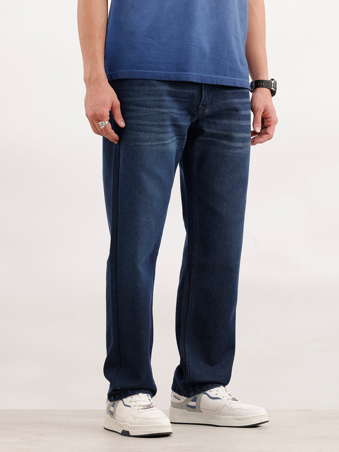 Solid Anti Fit Jeans | Blue