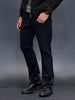 Men's casual straight fit trousers | Navy Blue