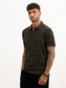 Classic Slim Fit AOP Polo T-Shirt | Olive | WPT02HSSL1599S