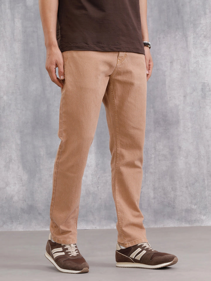 Retro Wash Overdyed Slim Fit Jeans | Rust