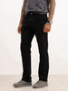 Solid Straight Fit Denim Jeans | Black