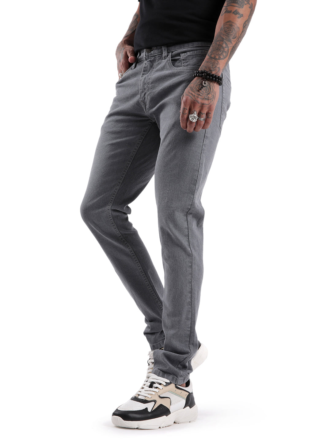 Still Grey Slim Tapered Jeans