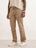 Solid Straight Fit Cargo Trouser | Khaki