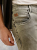 Retro Wash Overdyed Slim Fit Jeans | Olive