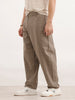 Barrel Fit Cut & Sew Trousers  | Khaki