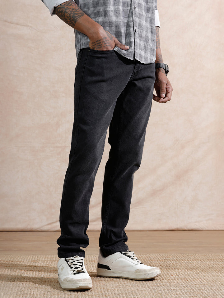 Light Fade Slim Fit Jeans | Black