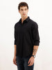 Solid Regular Fit Full Sleeve Shirt | Black