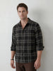 Classic Regular Fit Checkered Shirt | Black