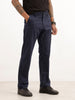 Straight Fit Solid Trouser | Navy Blue