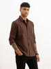 Solid Regular Fit 100% Cotton Shirt | Brown
